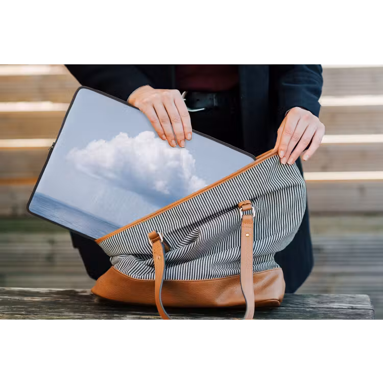 Laptop hülle - Wolke – Regen – Natur - Wolk - Regen - Natuur laptophoes neopreen klein