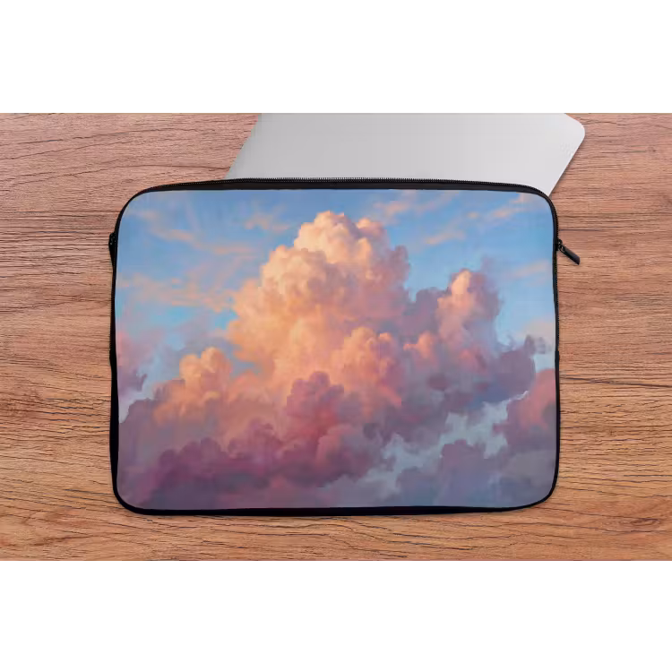 Wolken - Lucht - Natuur - Abstract - Kleurrijk laptophoes neopreen klein -tafel