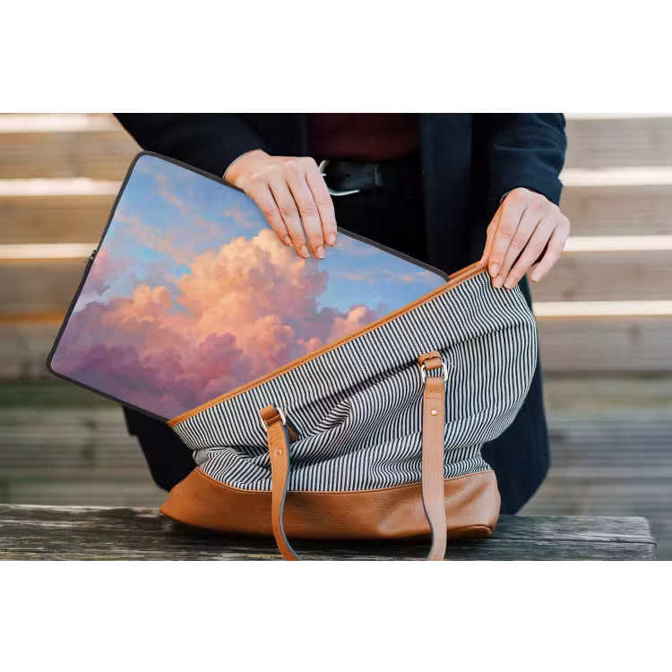 Wolken - Lucht - Natuur - Abstract - Kleurrijk laptophoes neopreen klein -tas