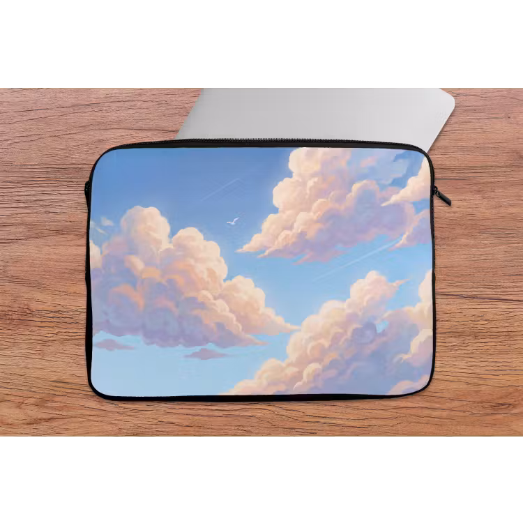 Wolken - Lucht - Natuur - Blauw laptophoes neopreen klein -tafel