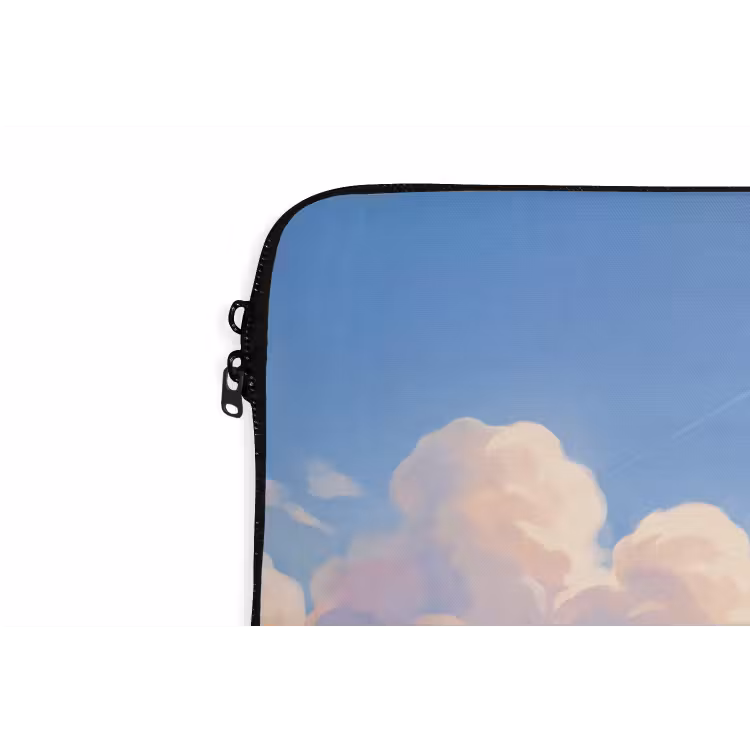 Wolken - Lucht - Natuur - Blauw laptophoes neopreen klein -detail