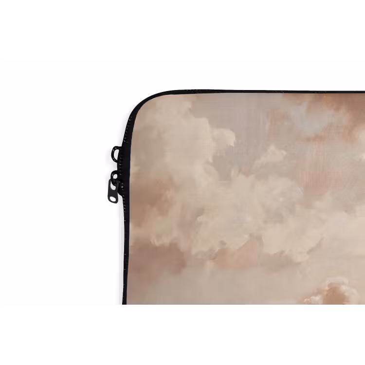 Wolken - Lucht - Natuur - Modern - Bruin laptophoes neopreen klein -detail