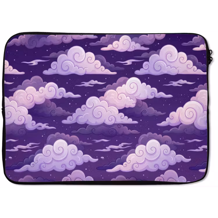 Wolken - Nacht - Natuur - Abstract - Paars laptophoes neopreen klein -zkaufland3dotto