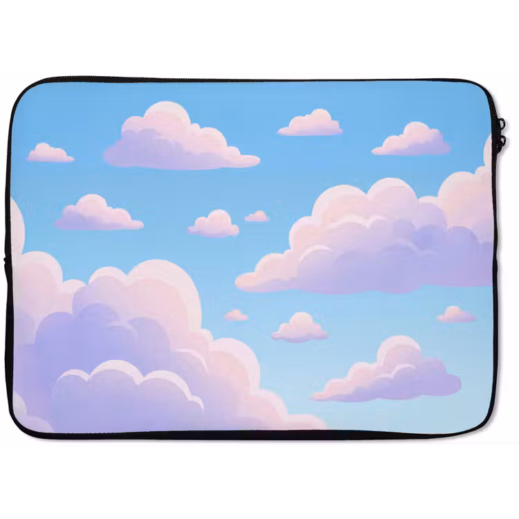 Wolken - Roze - Blauw - Natuur - Modern laptophoes neopreen klein -zkaufland3dotto