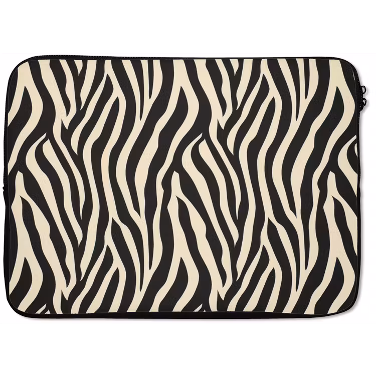 Zebra - Print - Klassiek - Zwart laptophoes neopreen klein 279 -zkaufland3dotto