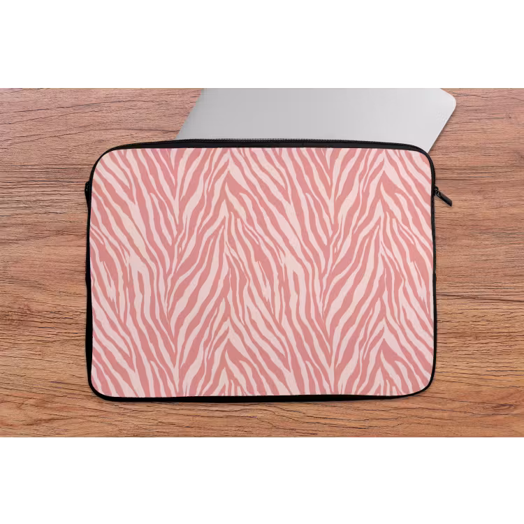 Zebra - Print - Roze laptophoes neopreen klein 279 -tafel