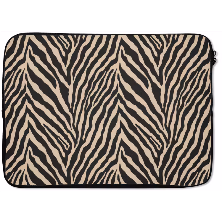 Zebra - Klassiek - Zwart laptophoes neopreen klein 279 -zkaufland3dotto