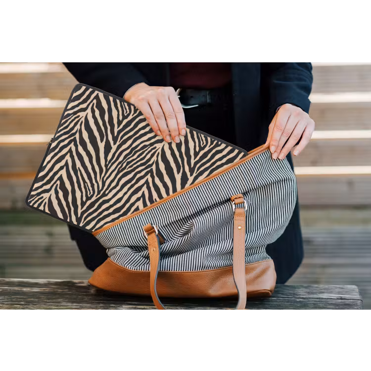 Zebra - Klassiek - Zwart laptophoes neopreen klein 279 -tas