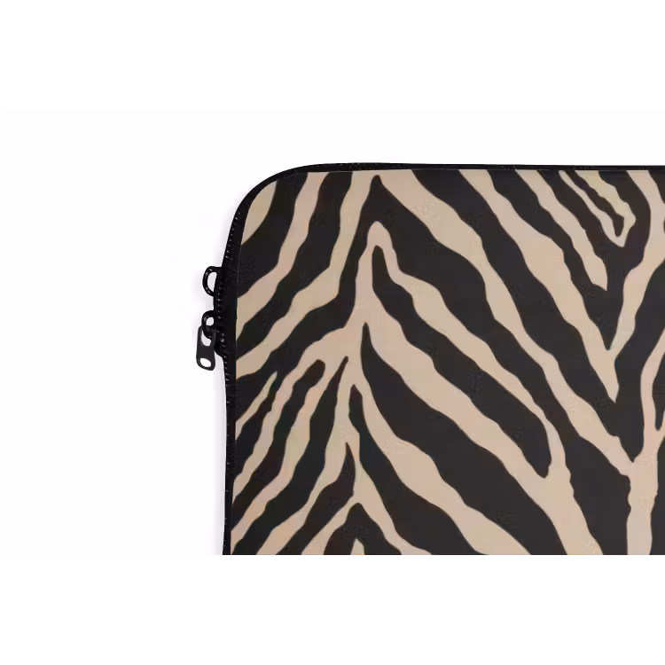 Zebra - Klassiek - Zwart laptophoes neopreen klein 279 -detail