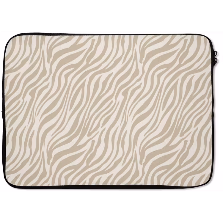 Zebra - Patroon - Beige laptophoes neopreen klein 279 -zkaufland3dotto
