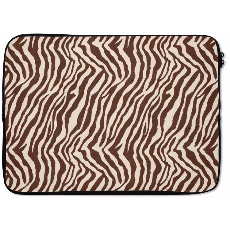 Zebra - Patroon - Zwart - Wit laptophoes neopreen klein 279 -zkaufland3dotto