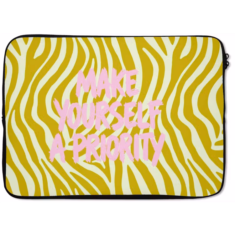 Zebraprint - Priority - Roze laptophoes neopreen klein -zkaufland3dotto