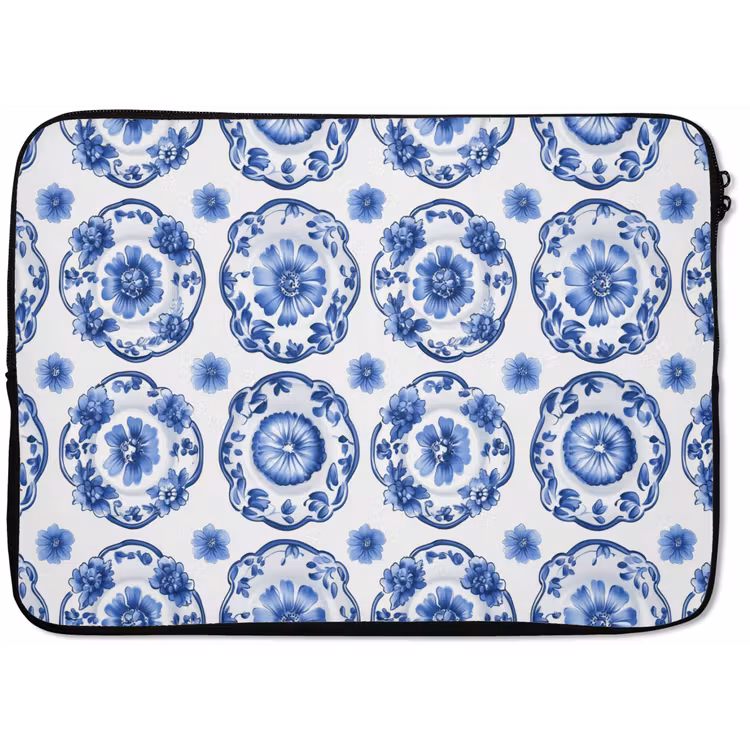 Sierborden - Bloemen - Blauw laptophoes neopreen klein 279 -zkaufland3dotto