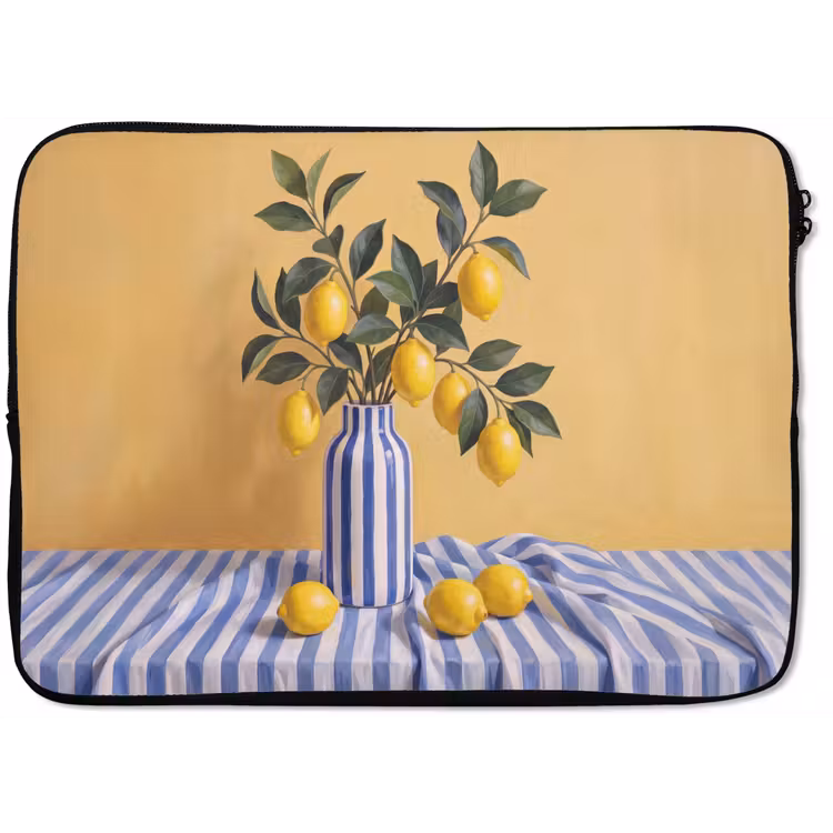 Laptop hülle - Zitrone – Stillleben – Modern - Citroen - Stilleven - Modern laptophoes neopreen klein