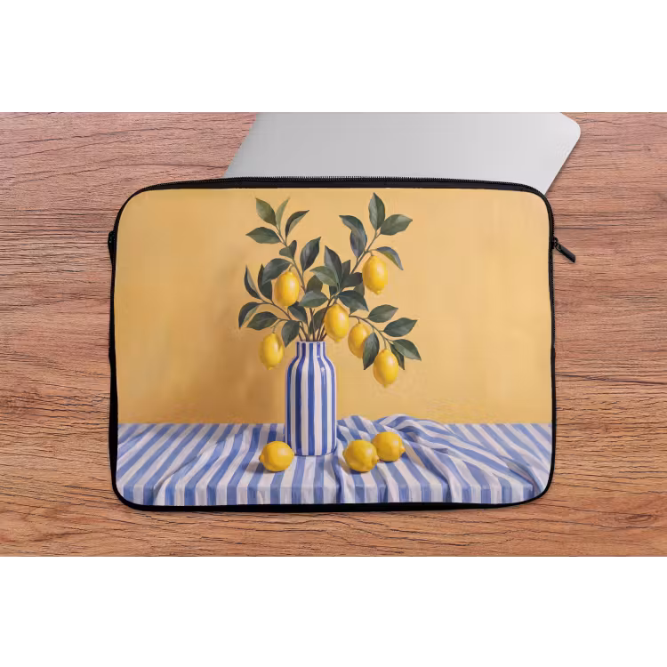 Laptop hülle - Zitrone – Stillleben – Modern - Citroen - Stilleven - Modern laptophoes neopreen klein