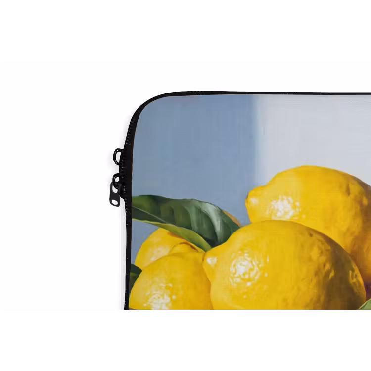 Laptop hülle - Zitronen – Obst – Gelb - Citroenen - Fruit - Geel laptophoes neopreen klein