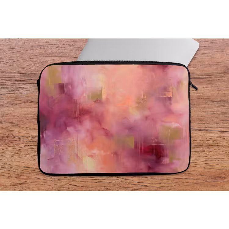 Abstract - Kleuren - Modern - Roze - Paars laptophoes neopreen klein -tafel