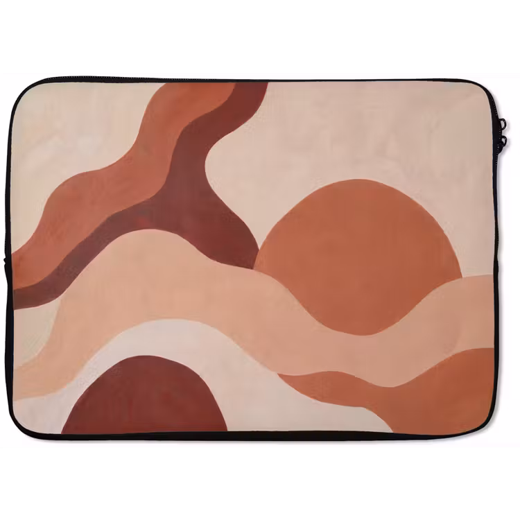Abstract - Vormen - Organisch - Aardetinten - Modern laptophoes neopreen klein -zkaufland3dotto