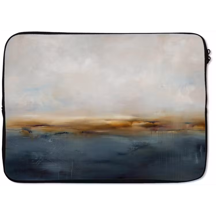 Abstract - Horizon - Water - Modern - Beige laptophoes neopreen klein -zkaufland3dotto