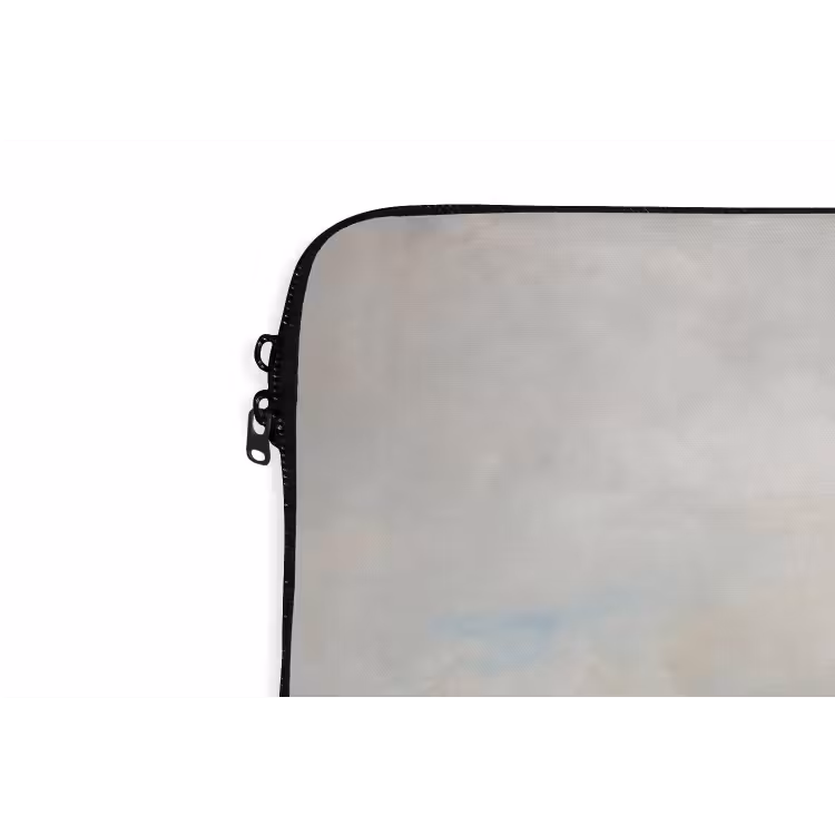 Abstract - Horizon - Water - Modern - Beige laptophoes neopreen klein -detail