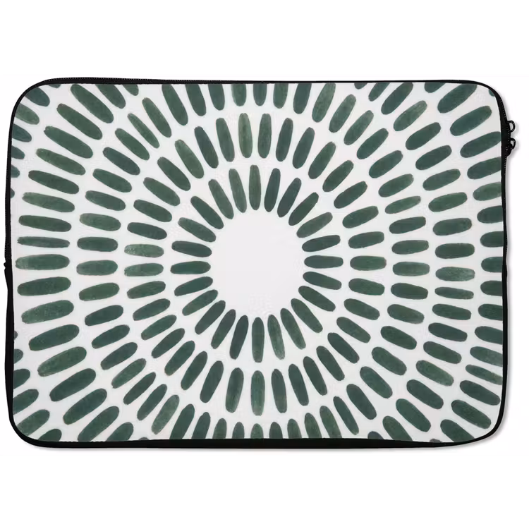 Abstract - Cirkel - Patroon - Modern - Groen laptophoes neopreen klein -zkaufland3dotto