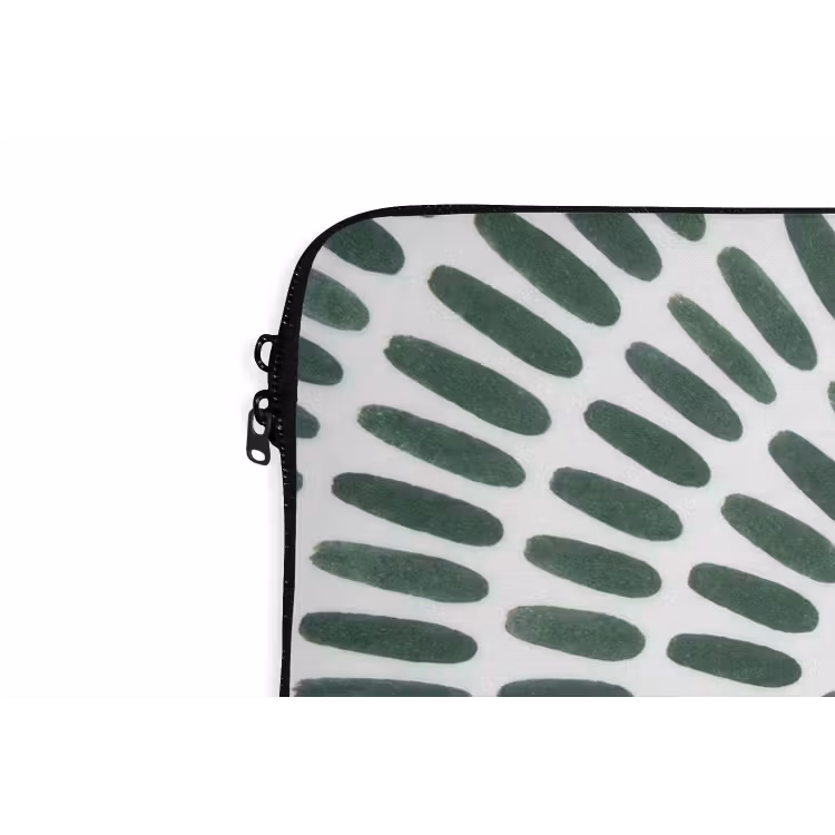 Abstract - Cirkel - Patroon - Modern - Groen laptophoes neopreen klein -detail