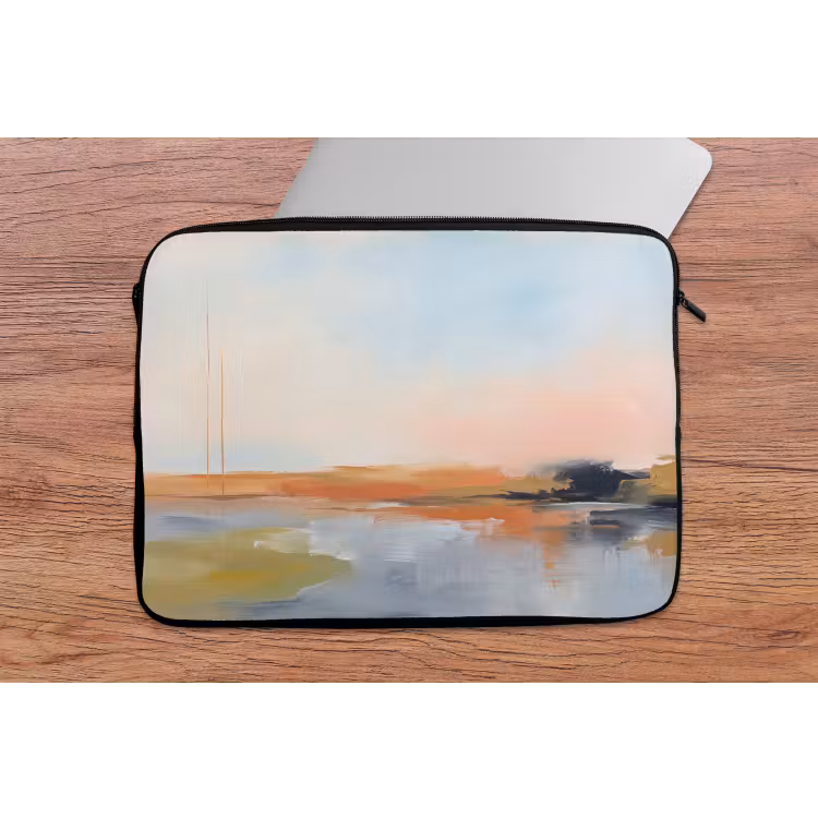 Abstract - Landschap - Horizon - Modern - Kleurrijk laptophoes neopreen klein -tafel