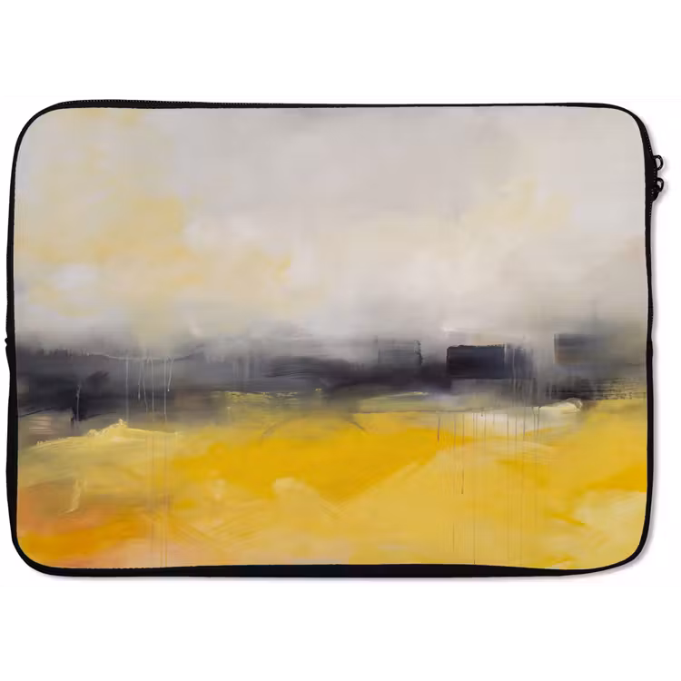 Abstract - Landschap - Modern - Geel laptophoes neopreen klein -zkaufland3dotto
