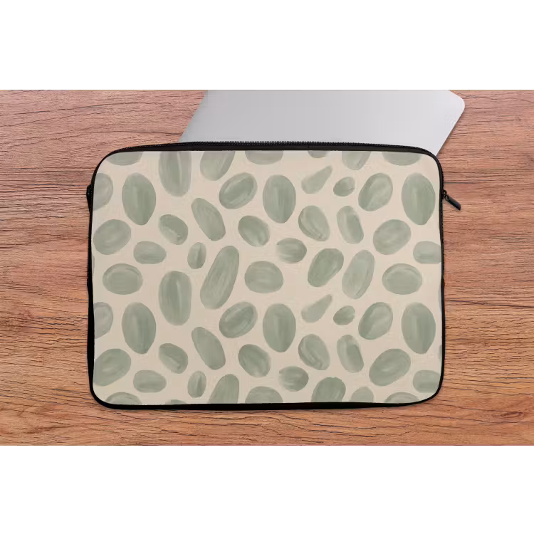 Abstract - Patroon - Organisch - Groen - Modern laptophoes neopreen klein -tafel