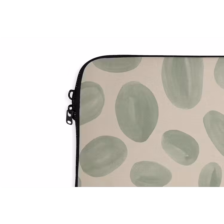 Abstract - Patroon - Organisch - Groen - Modern laptophoes neopreen klein -detail
