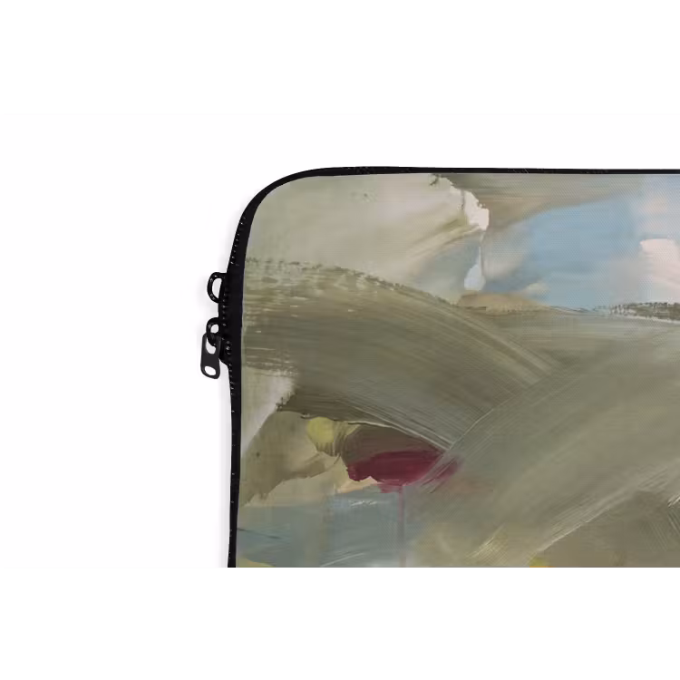 Abstract - Borstelstreken - Kunst - Modern - Pastel laptophoes neopreen klein -detail