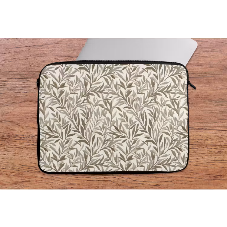 Takken - Botanisch - Taupe laptophoes neopreen klein 279 -tafel