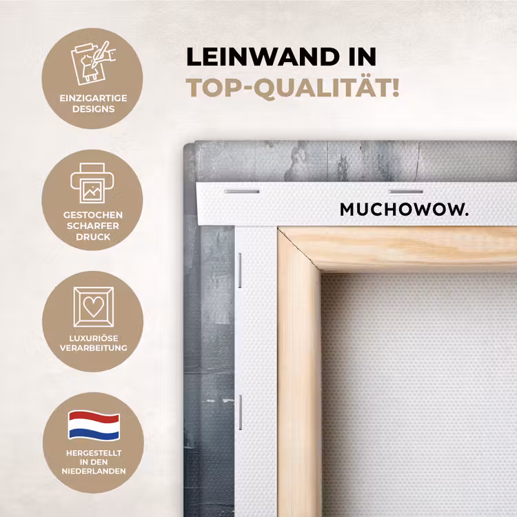 Abstract - Grijs - Goud - Modern Canvas - Meerluiken 2 luik klein -usp-de