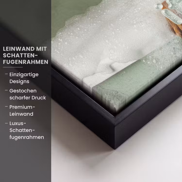 Soak it all in - Hond - Bad Canvas met baklijst klein -uniquesellingpoint_productkenmerken_DE