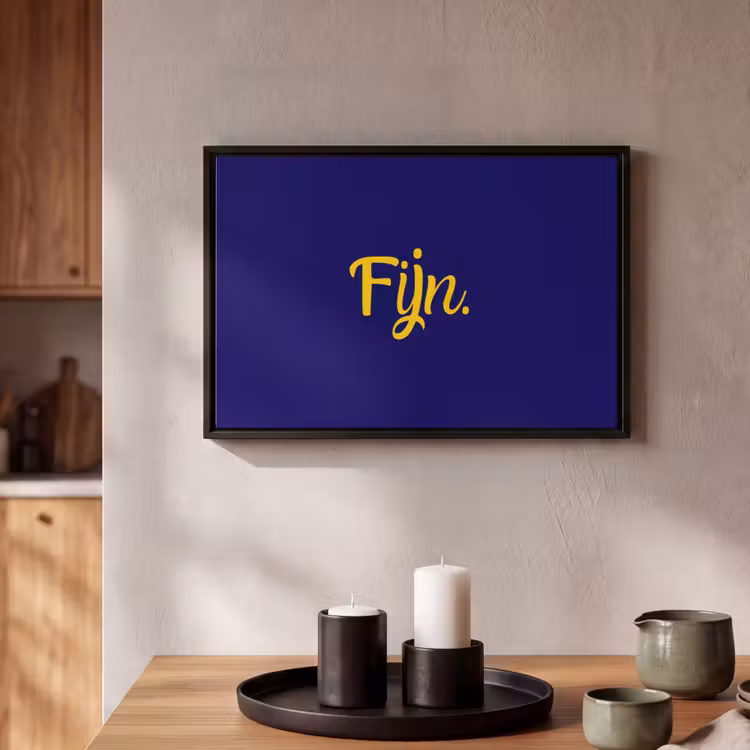 Blauw - Geel - Fijn Canvas met baklijst klein -atmosphere_sfeer2_global