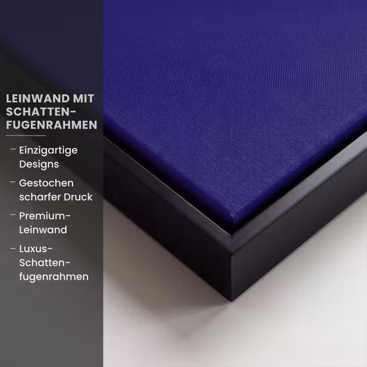 Blauw - Geel - Fijn Canvas met baklijst klein -uniquesellingpoint_productkenmerken_DE