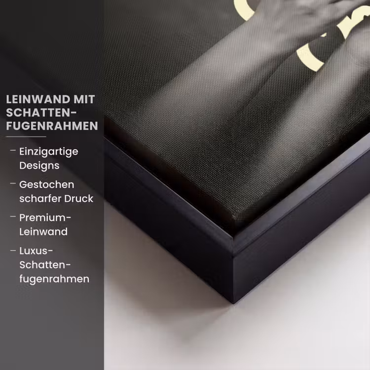 Cheers - Wijn - Zwart - Wit Canvas met baklijst klein -uniquesellingpoint_productkenmerken_DE