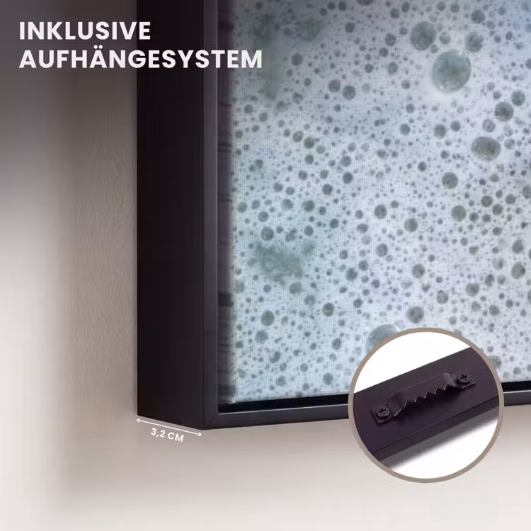 Sea you soon - Zeester - Zee Canvas met baklijst klein -closeup_ophangsysteem_DE