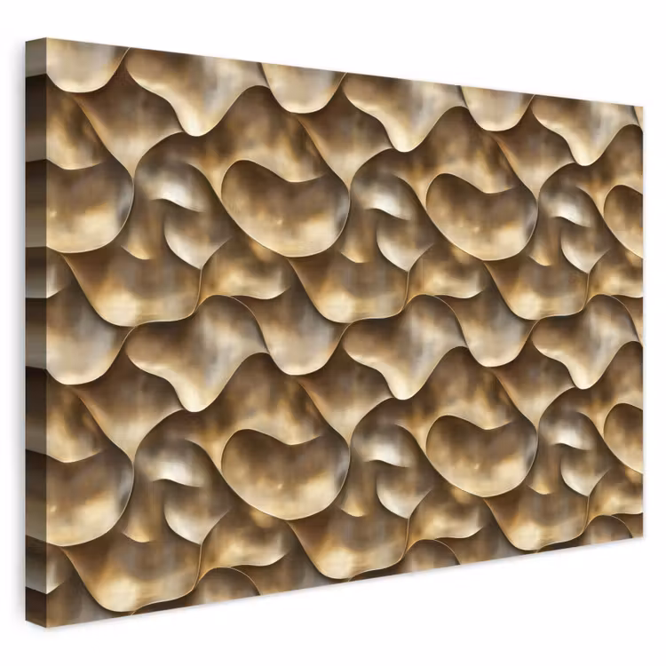 Abstract - Antiek - Goud canvas 2cm klein 34 -3d