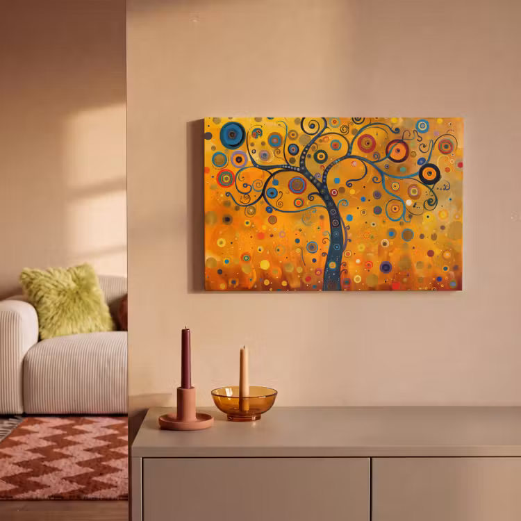 Abstract - Boom - Levensboom - Modern canvas 2cm klein -sfeer1