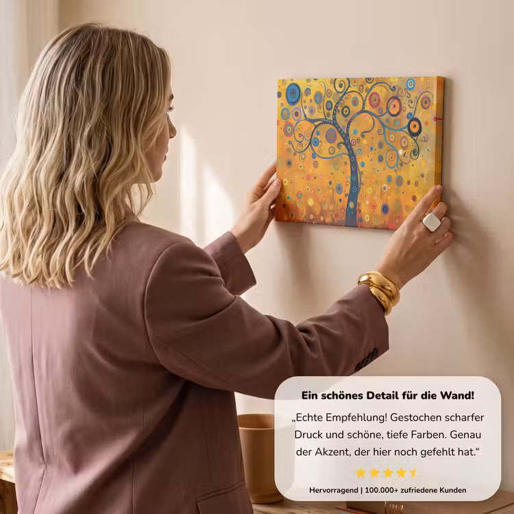 Abstract - Boom - Levensboom - Modern canvas 2cm klein -sfeer3