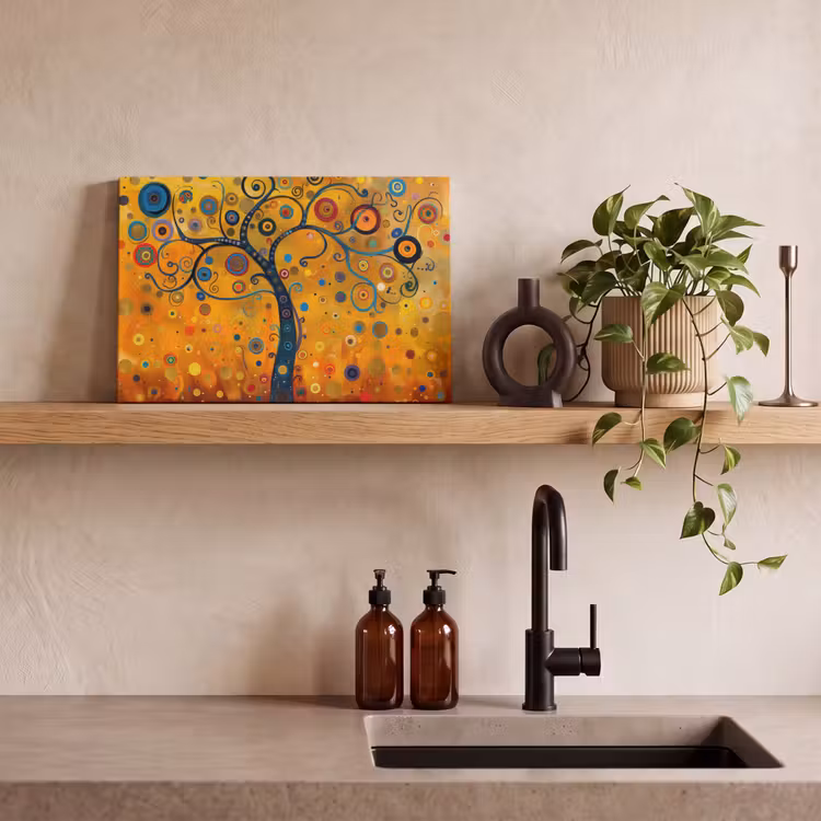 Abstract - Boom - Levensboom - Modern canvas 2cm klein -sfeer6