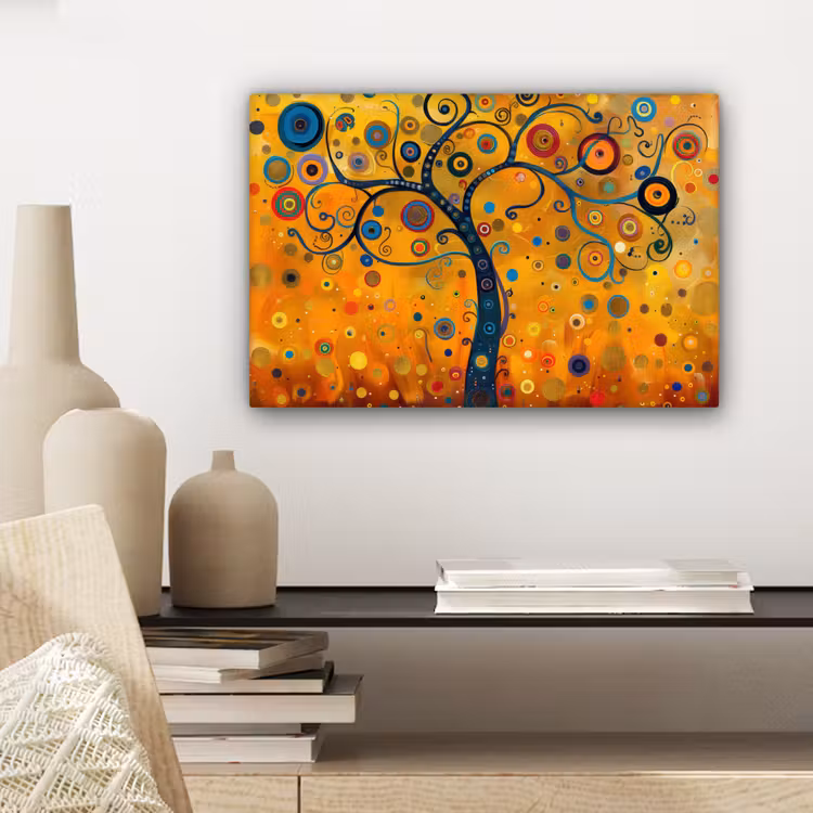 Abstract - Boom - Levensboom - Modern canvas 2cm klein -closeup_print_DE