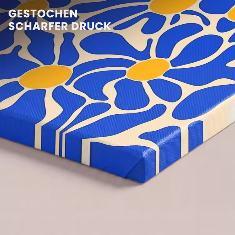 Abstract - Bloem - Blauw canvas 2cm klein 34 -uniquesellingpoint_afwerking-onlywow_DE