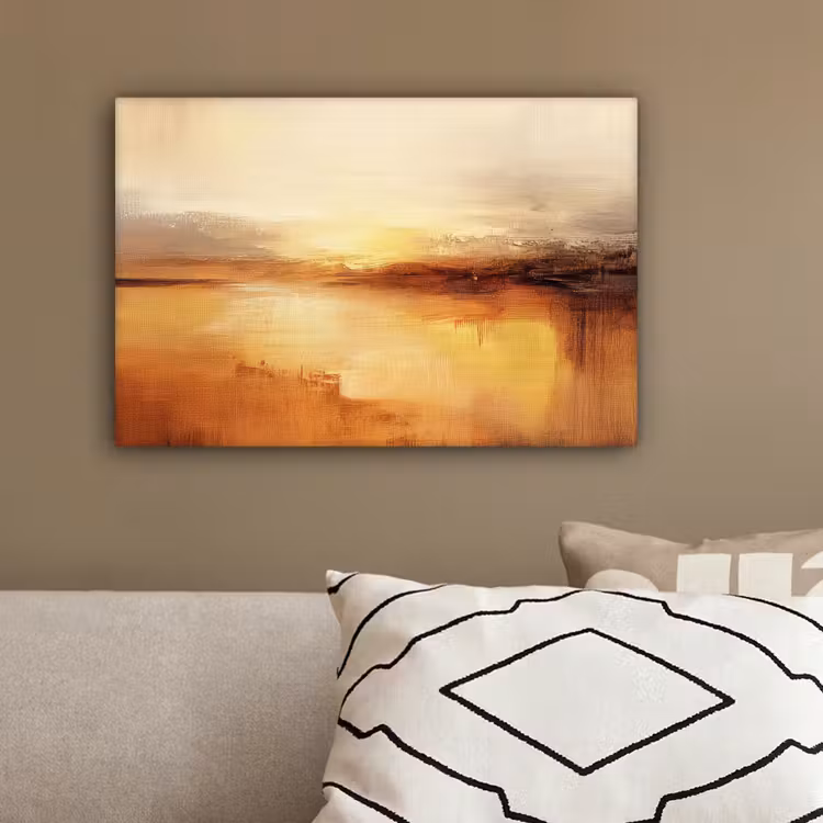 Abstract - Bruin - Modern - Herfst kleuren canvas 2cm klein -sfeer6