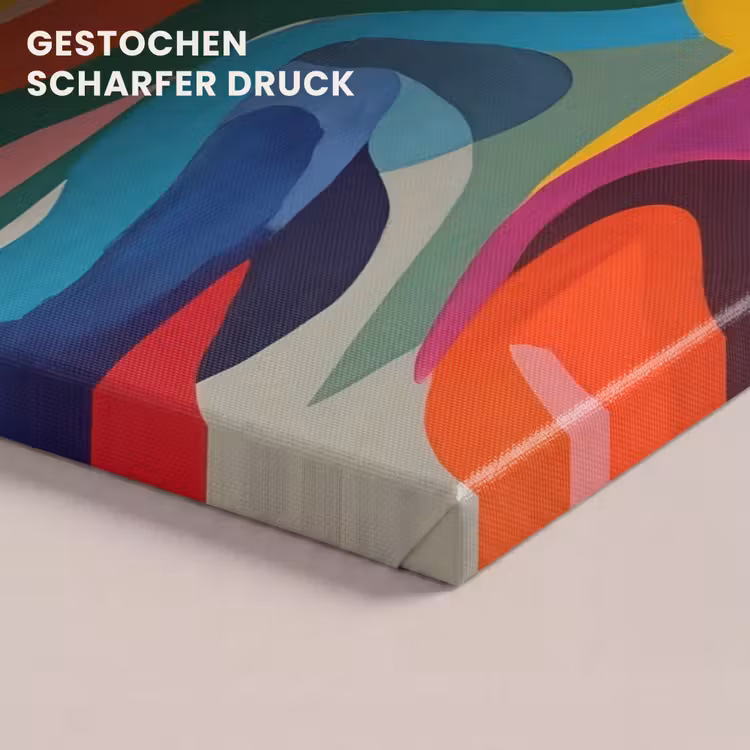 Abstract - Kleurrijk - Golven - Lijnen canvas 2cm klein -uniquesellingpoint_afwerking-onlywow_DE
