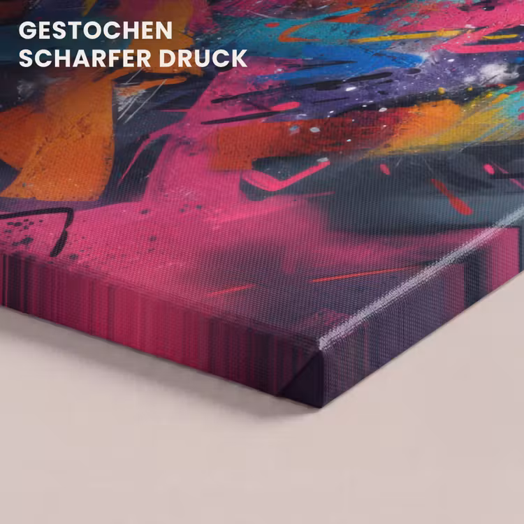 Abstract - Explosie - Neonkleuren canvas 2cm klein -closeup_print_DE