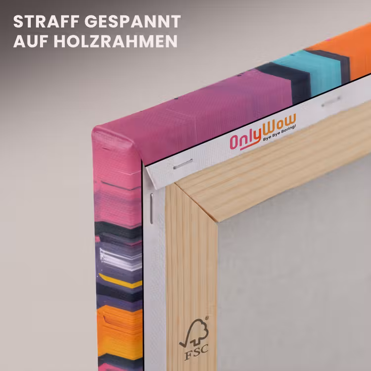 Abstract - Explosie - Neonkleuren canvas 2cm klein -uniquesellingpoint_afwerking-onlywow_DE