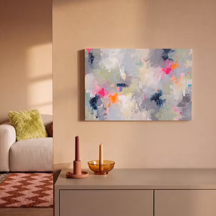 Abstract - Kleurrijk - Modern - Kunst canvas 2cm klein -sfeer1
