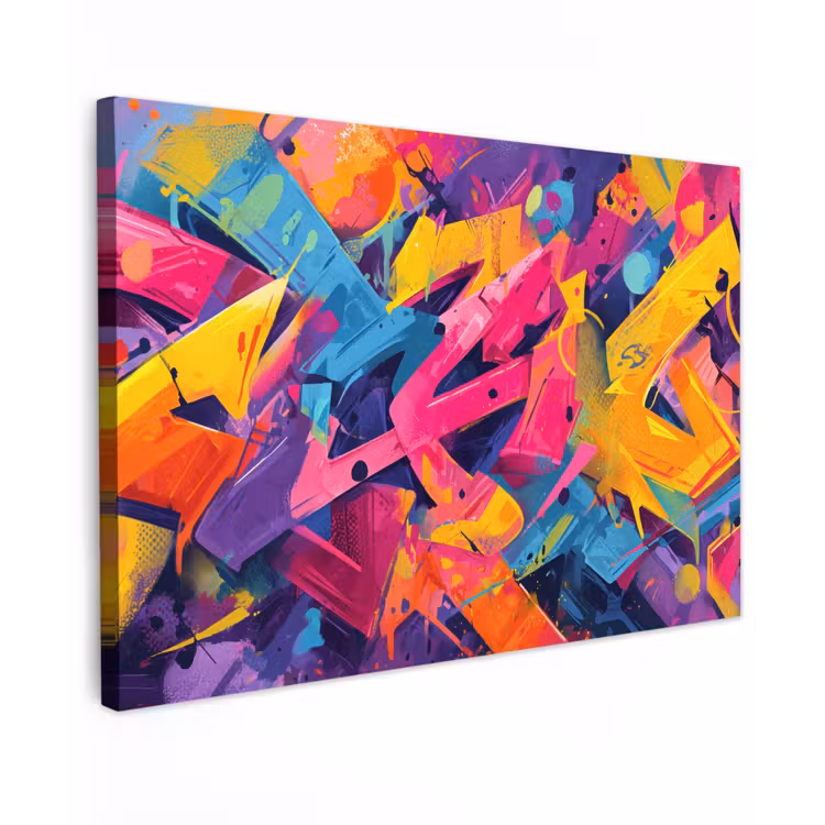 Abstract - Vormen - Kleurrijk canvas 2cm klein -z3d